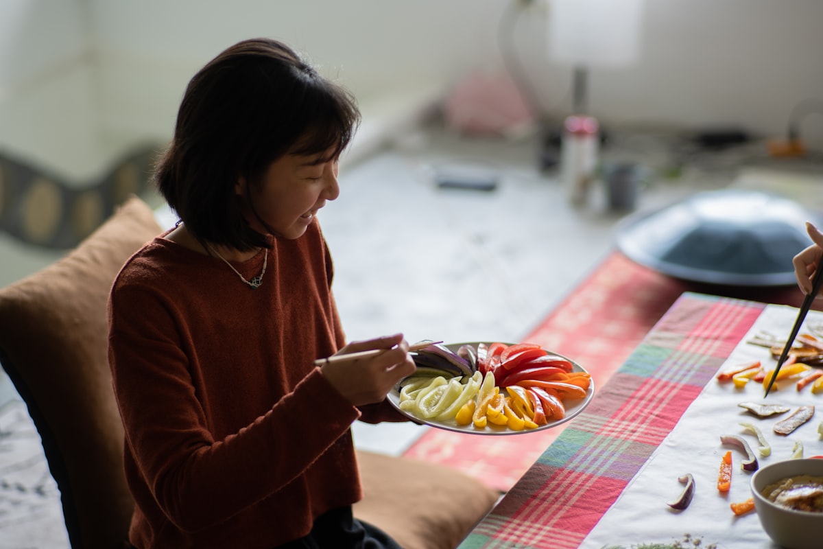 Woman preparing healthy meal